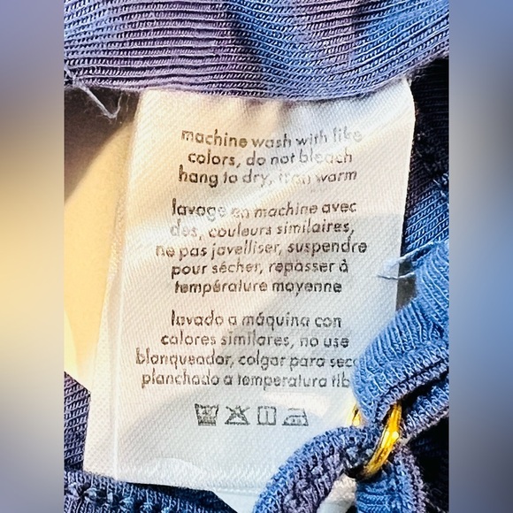 WeWoreWhat One Shoulder Cut Out Tank Top, Adjustable Straps, Slate Blue, Sz Med - Picture 5 of 7